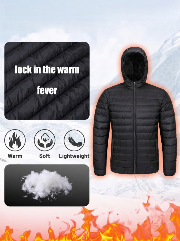 Lightweight Quilted Lined Hooded Puffer Jacket