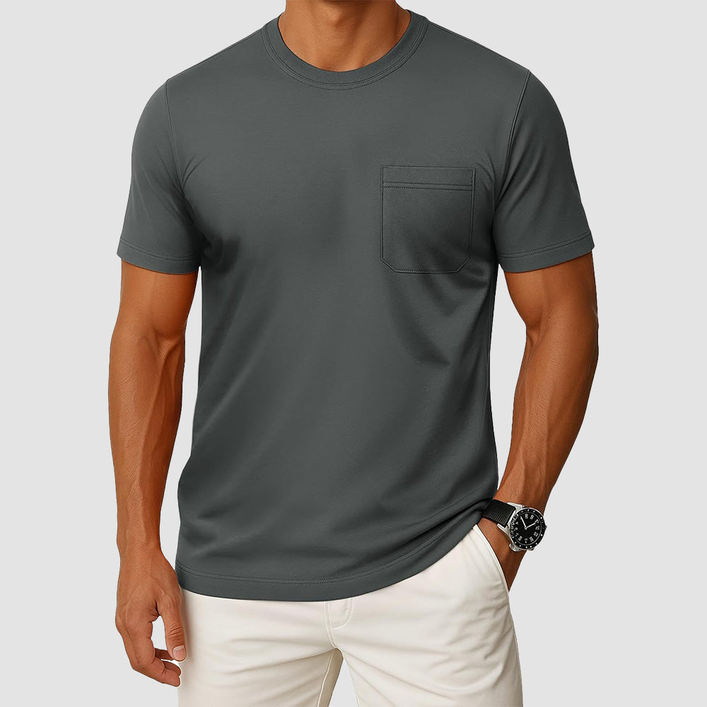 Men's Pocket T-Shirt UPF 50+ Lightweight Summer Crewneck
