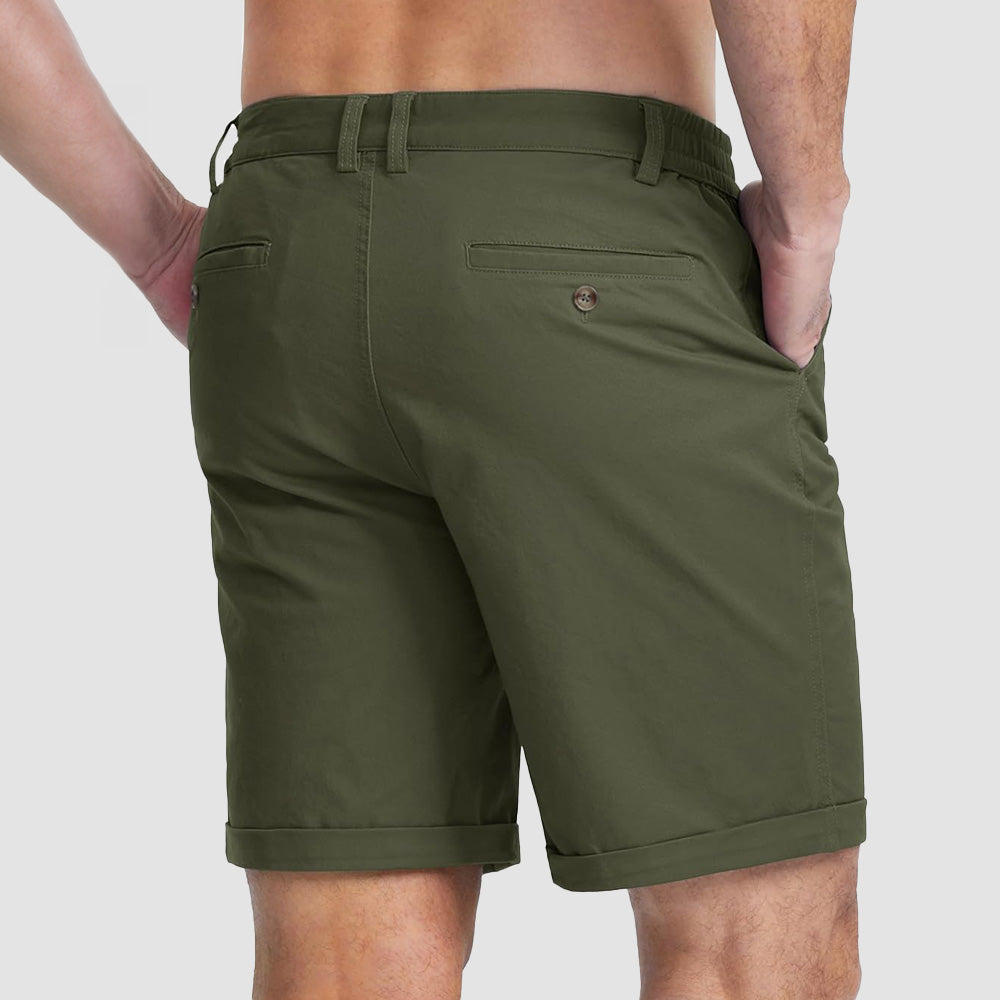 Men's Classic Stretch Chino Shorts with Pockets
