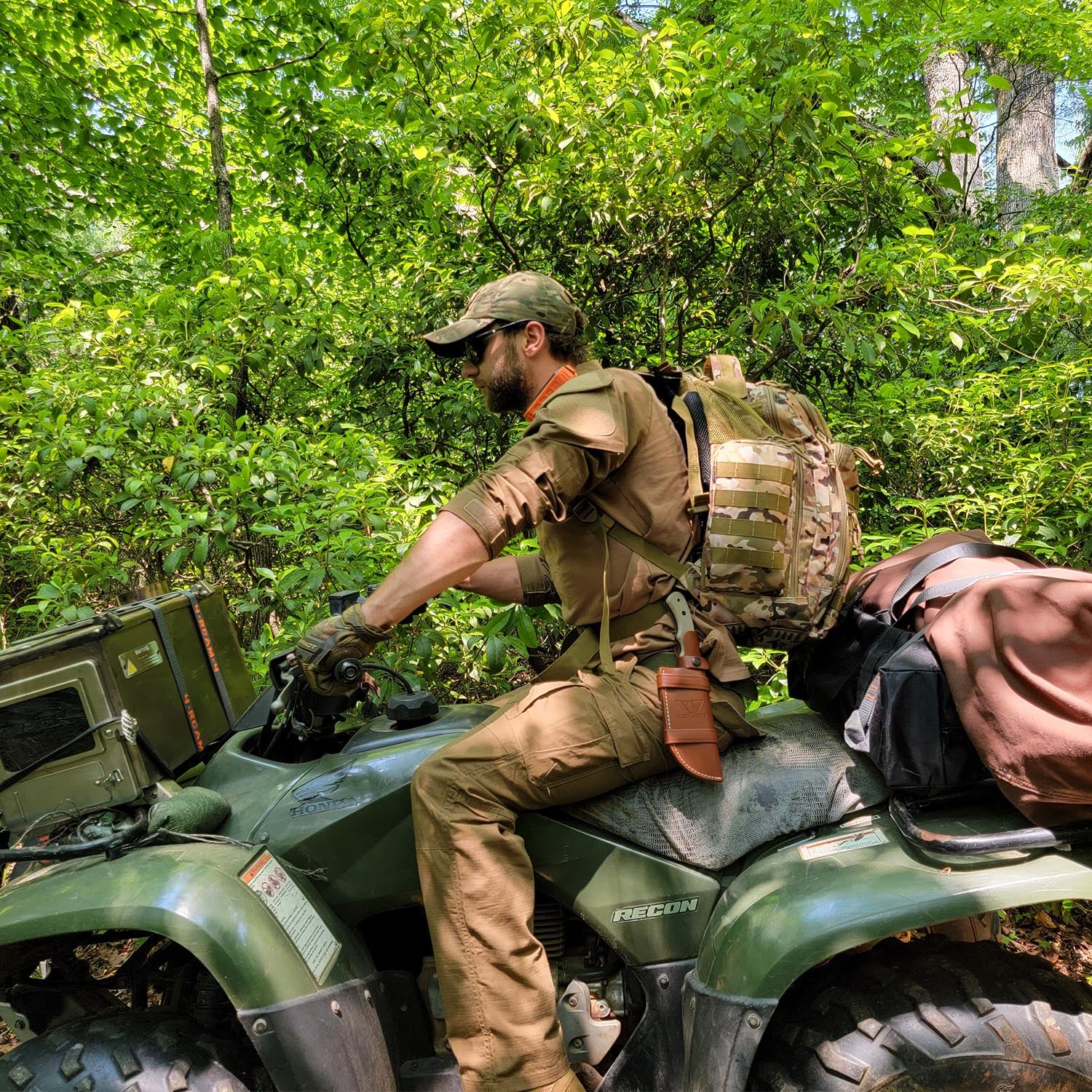 Men's Tactical Military 1/4 Zip Long Sleeve Camo Shirt with Pockets - MAGCOMSEN