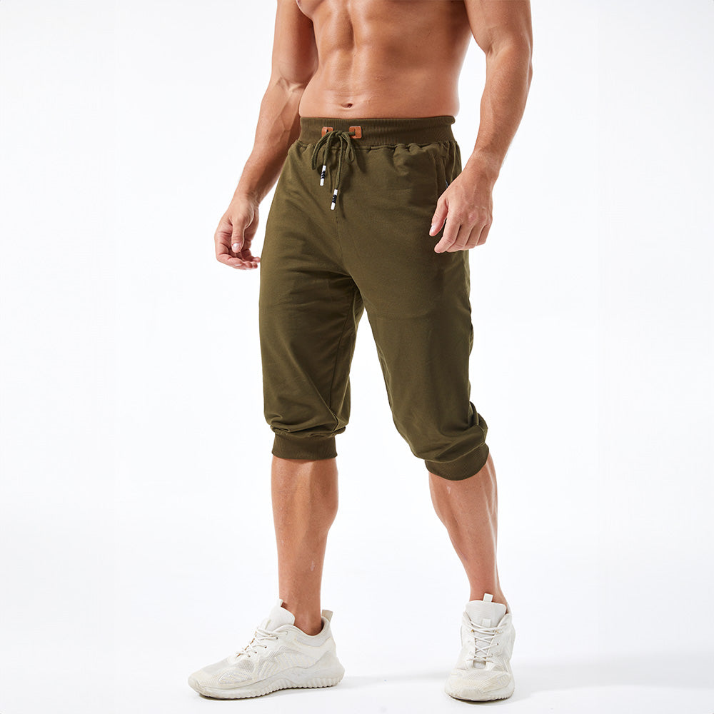 Men's 3/4 Capri Joggers with Pockets