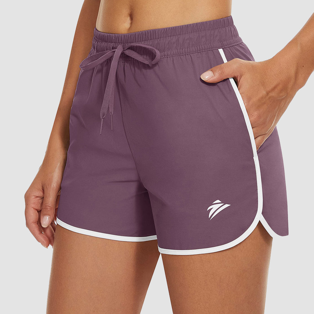 Women's Running Shorts with 2 Pockets Quick Dry Yoga Shorts