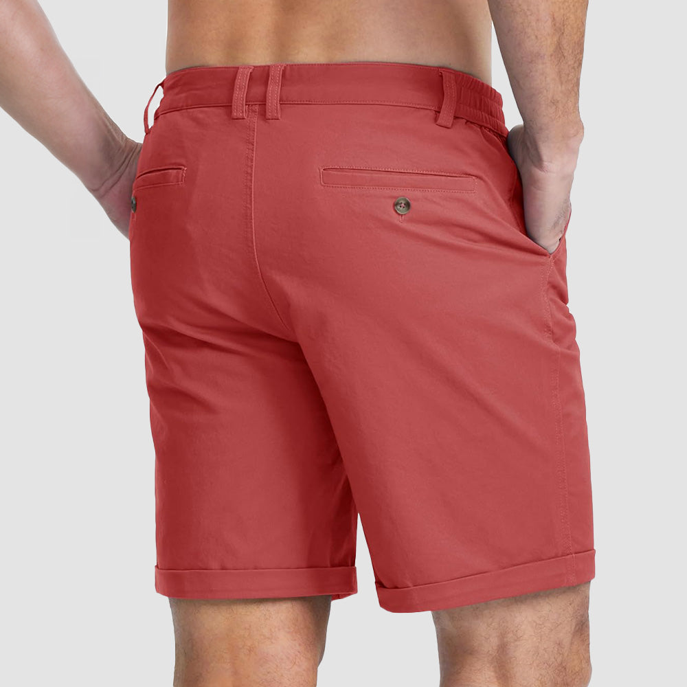 Men's Classic Stretch Chino Shorts with Pockets