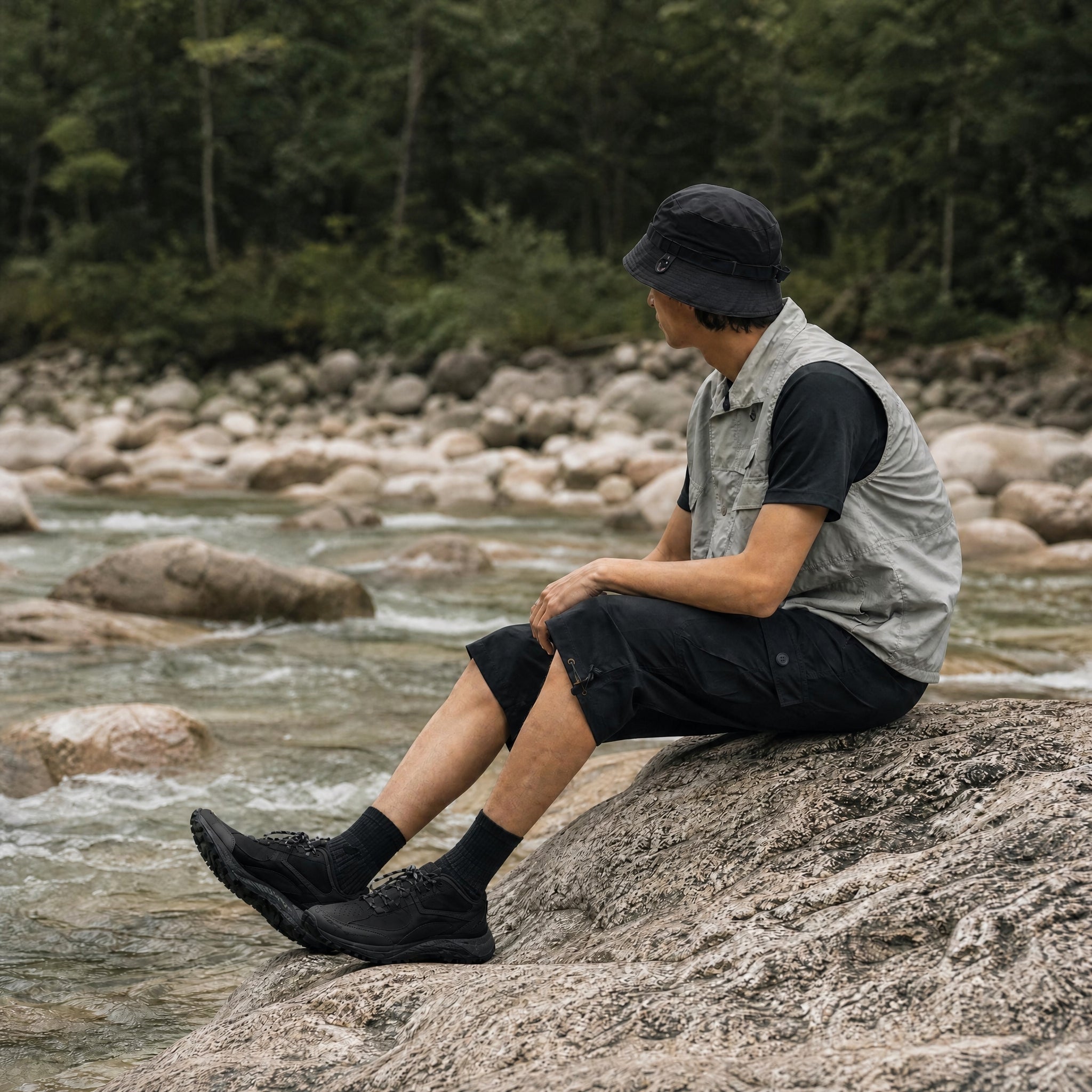 Men's Below Knee Cargo Shorts - Cotton, 7 Pockets, Work Capris