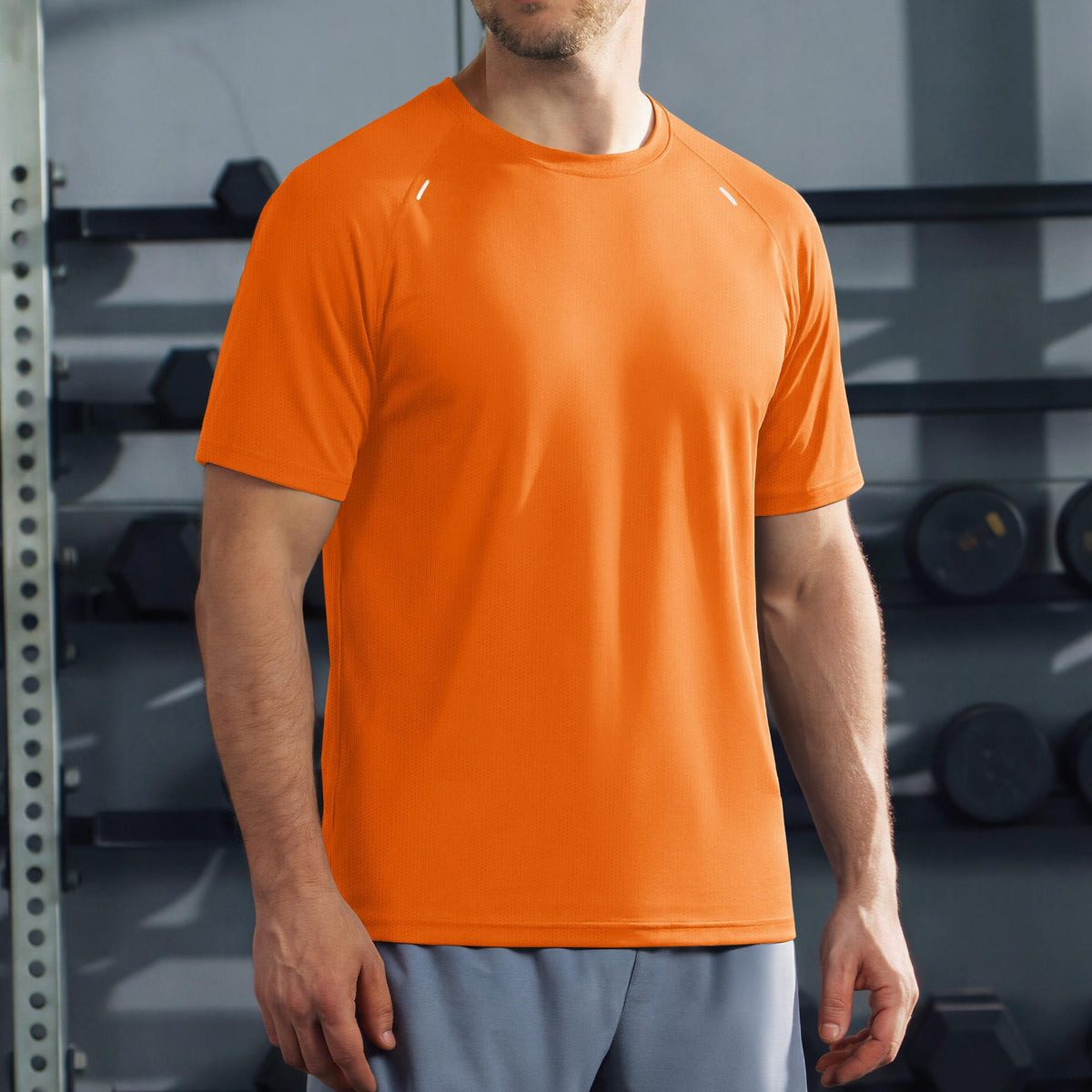 Men's Quick Dry Short Sleeve Athletic Shirt Breathable Mesh Workout Top