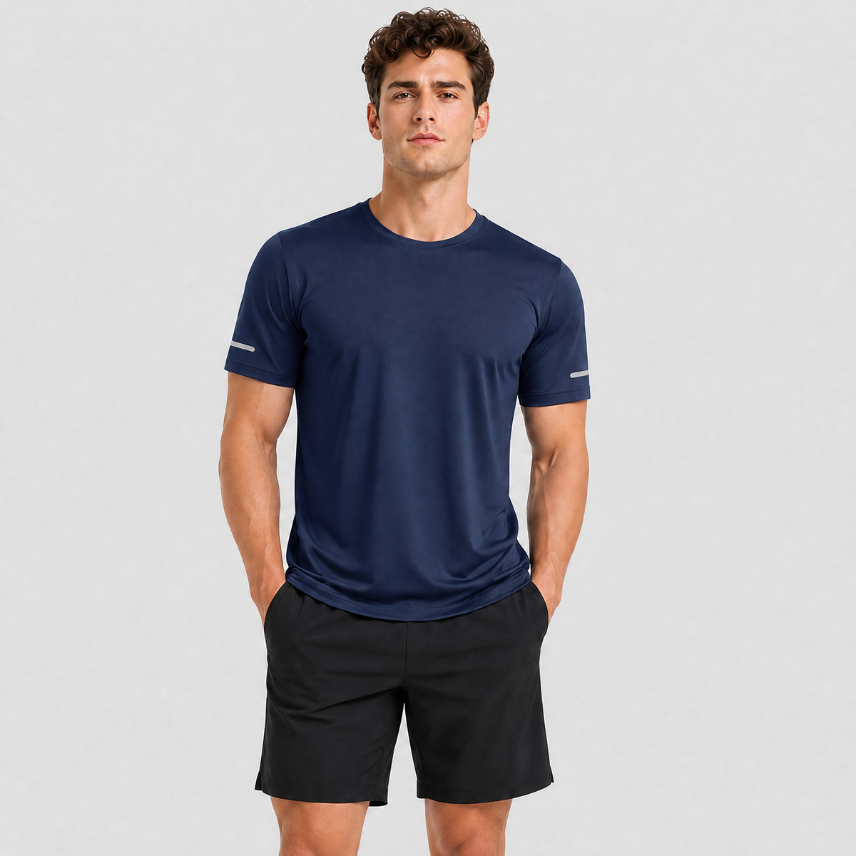 Navy MAGCOMSEN Men's Dry Fit Sun Protection Stretch Training & Sports T-Shirts in #Color_Navy