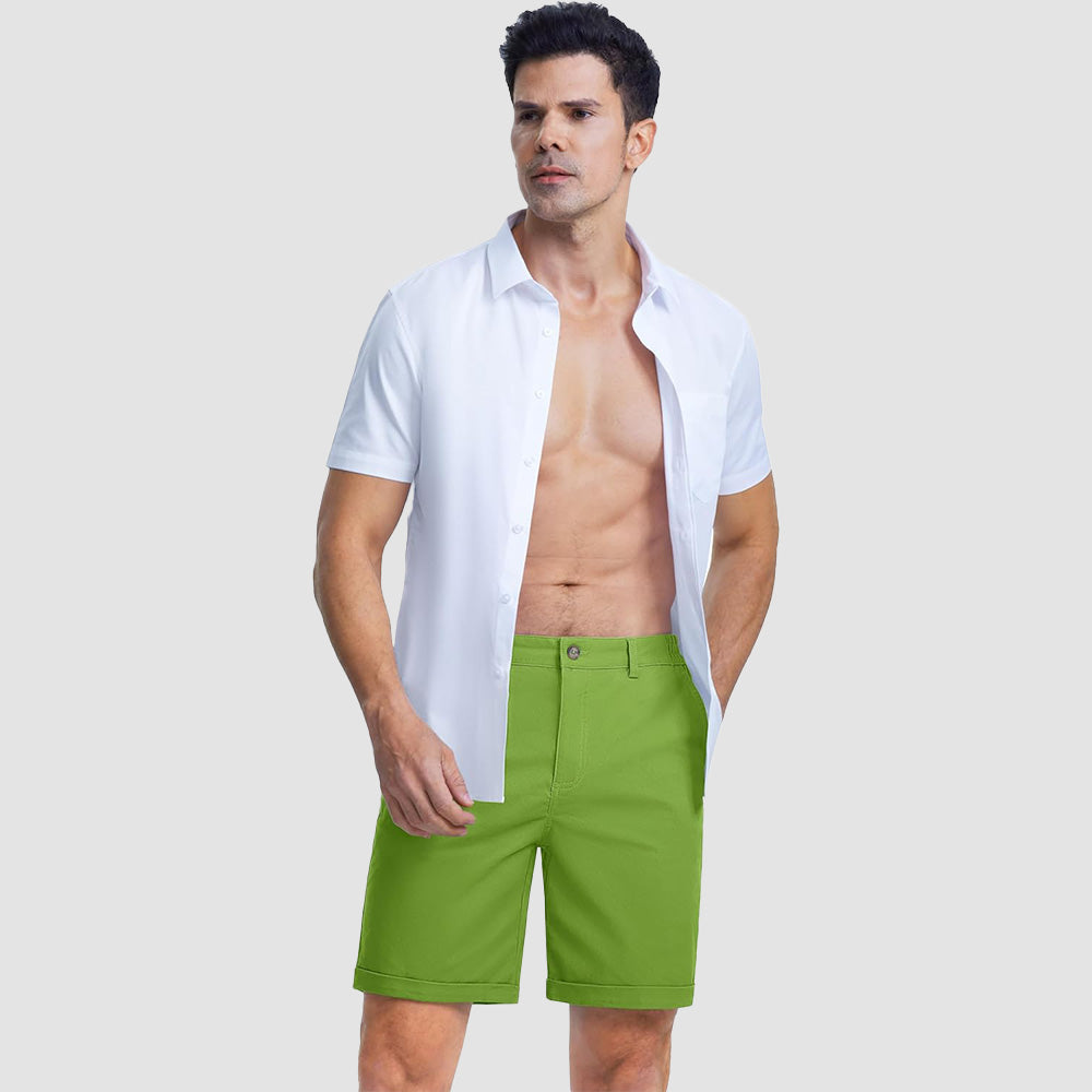 Men's Classic Stretch Chino Shorts with Pockets