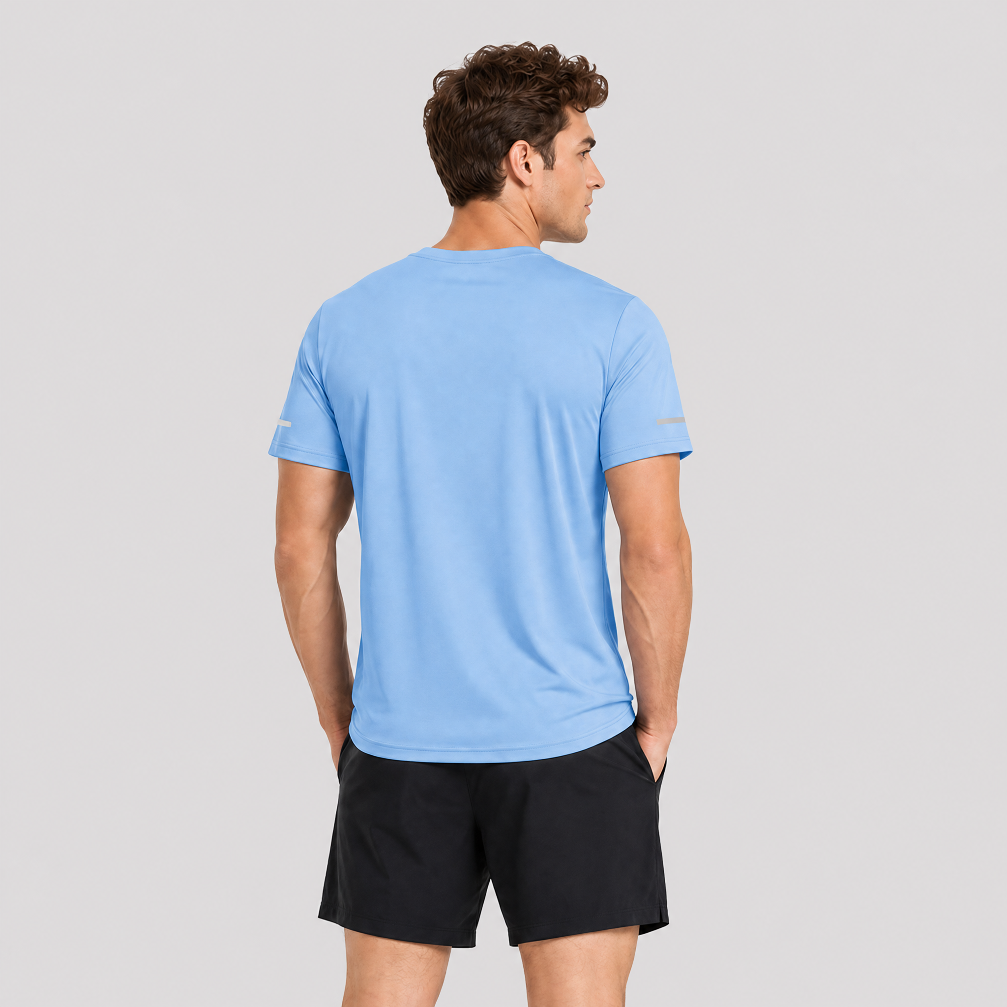 Sky Blue MAGCOMSEN Men's Dry Fit Sun Protection Stretch Training & Sports T-Shirts in #Color_Sky Blue