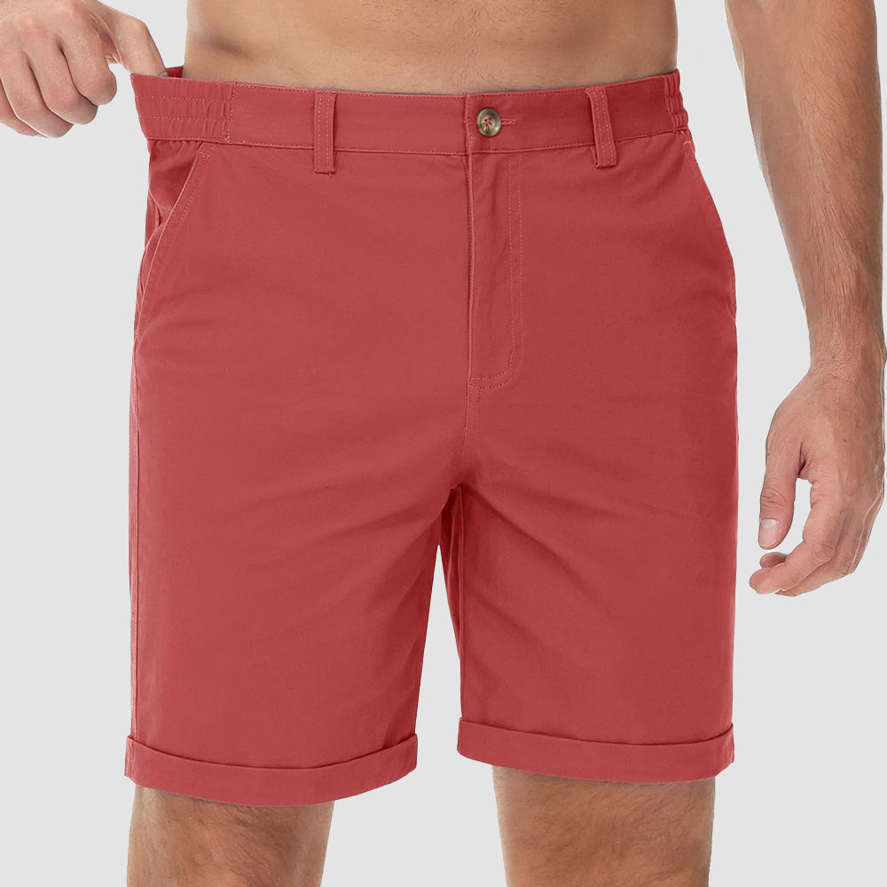 Men's Classic Stretch Chino Shorts with Pockets