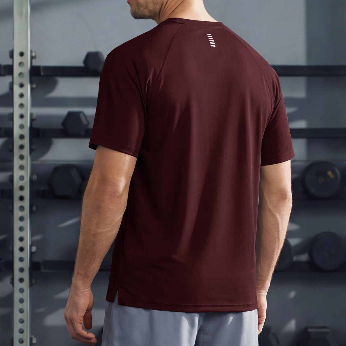 Men's Quick Dry Short Sleeve Athletic Shirt Breathable Mesh Workout Top