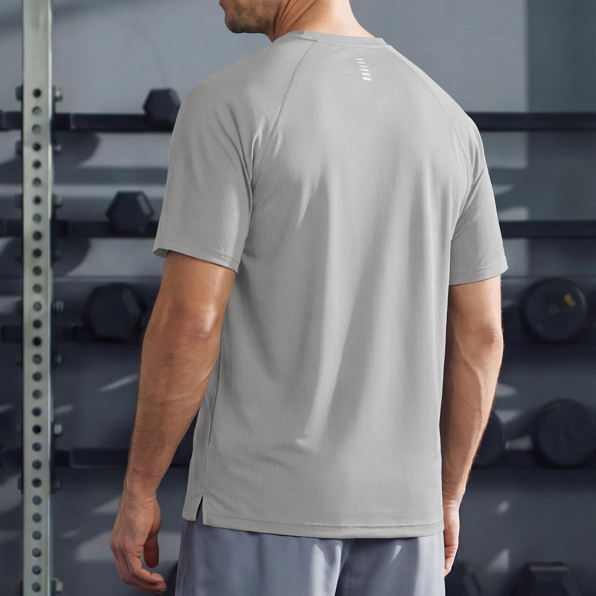 Men's Quick Dry Short Sleeve Athletic Shirt Breathable Mesh Workout Top