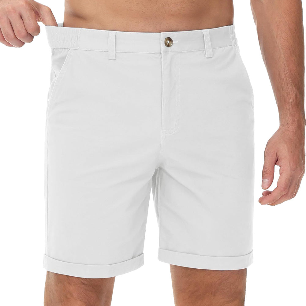 Men's Classic Stretch Chino Shorts with Pockets