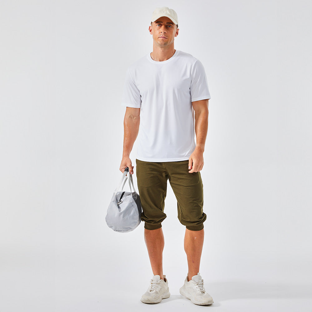 Men's 3/4 Capri Joggers with Pockets