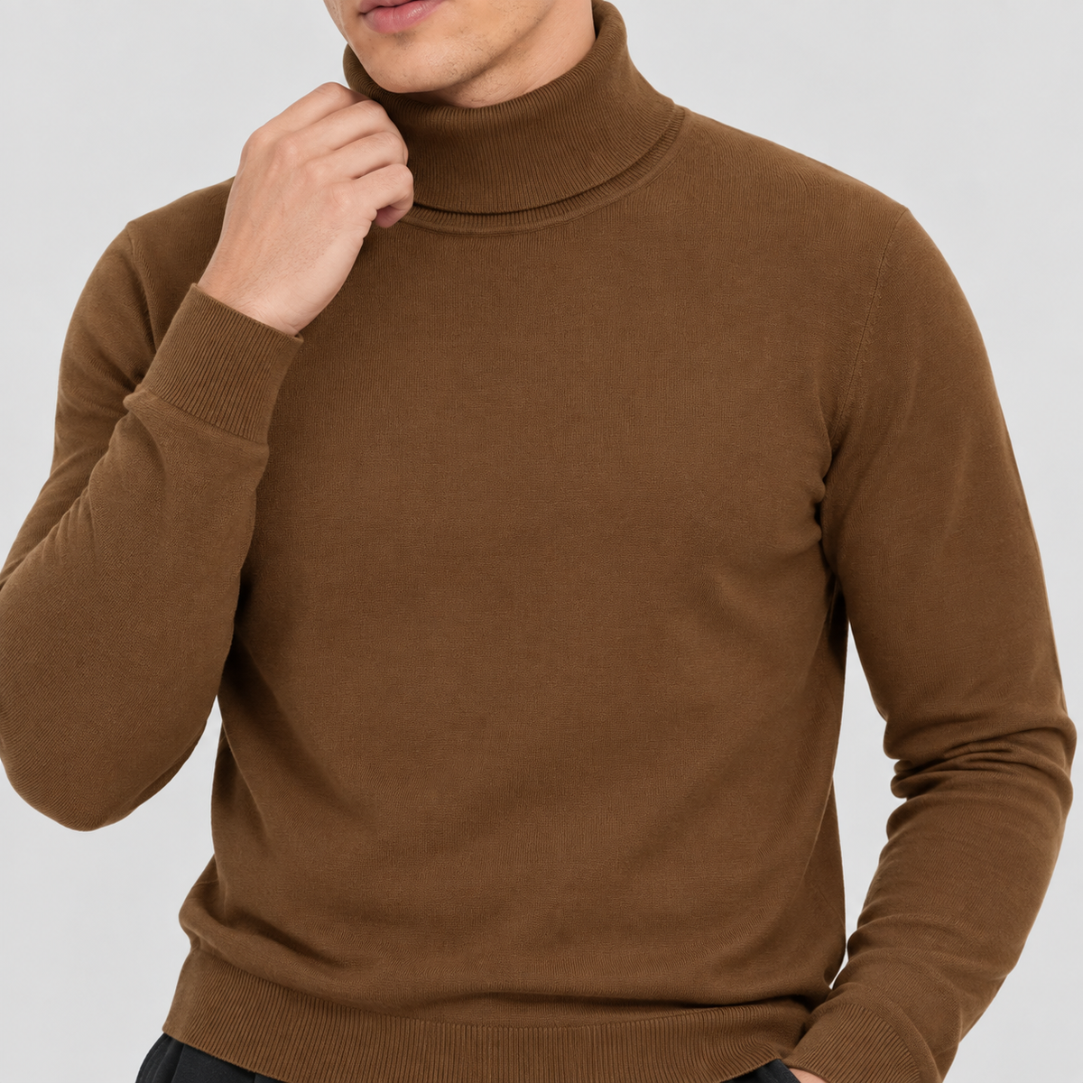 Men's Lightweight Knit Turtleneck Sweater