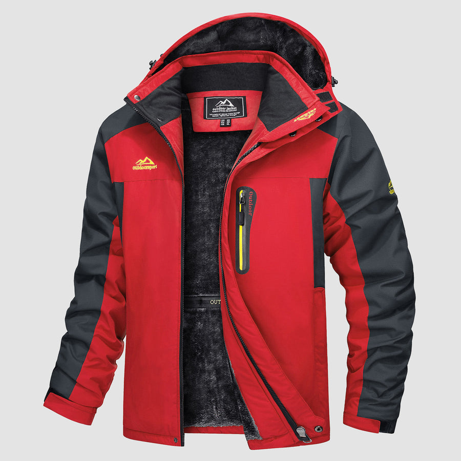 Men's Water Resistant Ski Jacket - Fleece Lined Parka