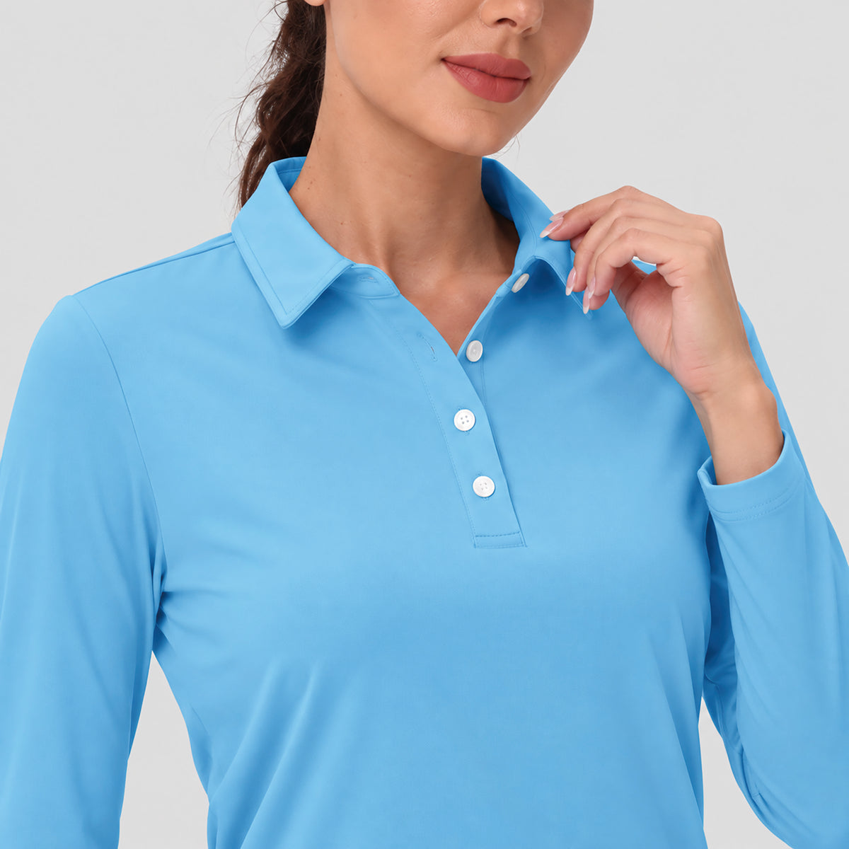 Women's UPF 50 Long Sleeve GolF Shirt Quick Dry Golf Hiking Top
