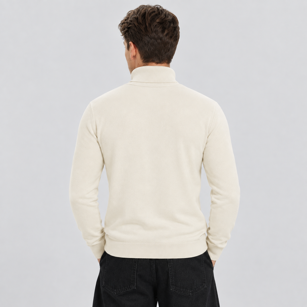 Men's Lightweight Knit Turtleneck Sweater