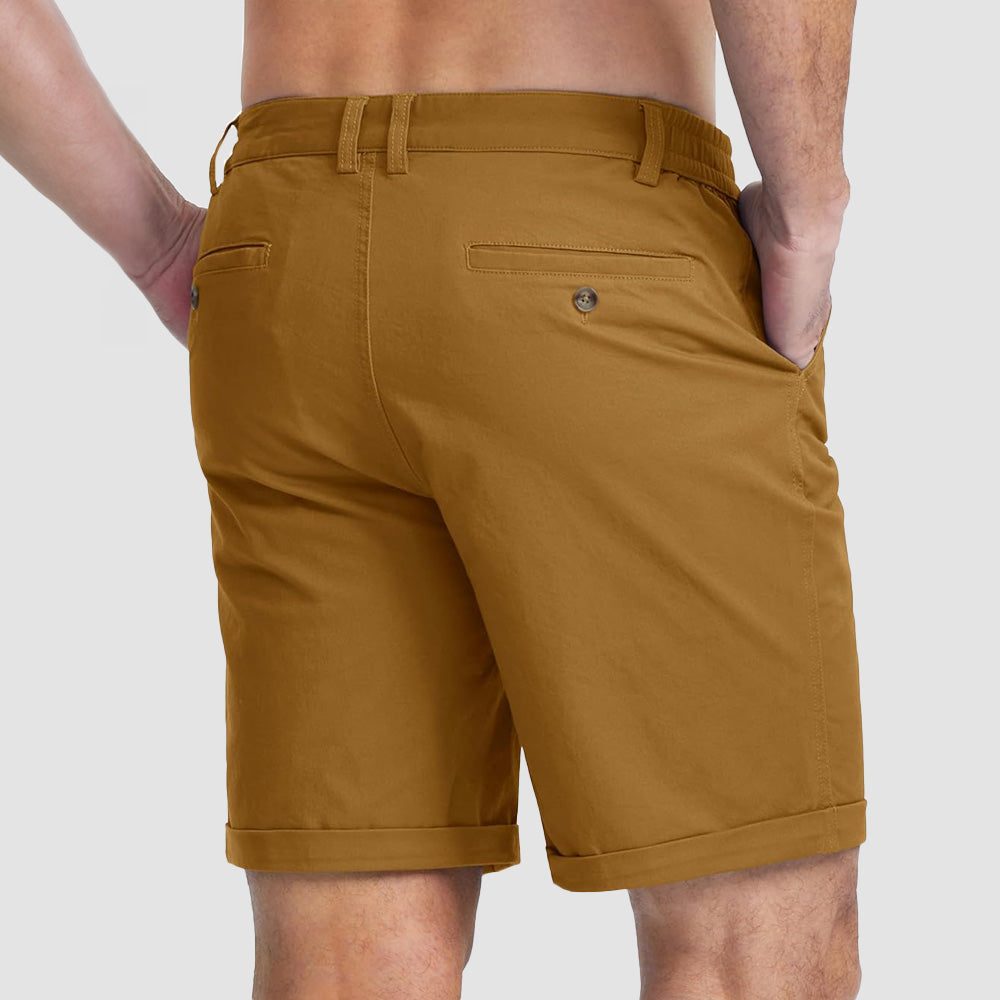 Men's Classic Stretch Chino Shorts with Pockets