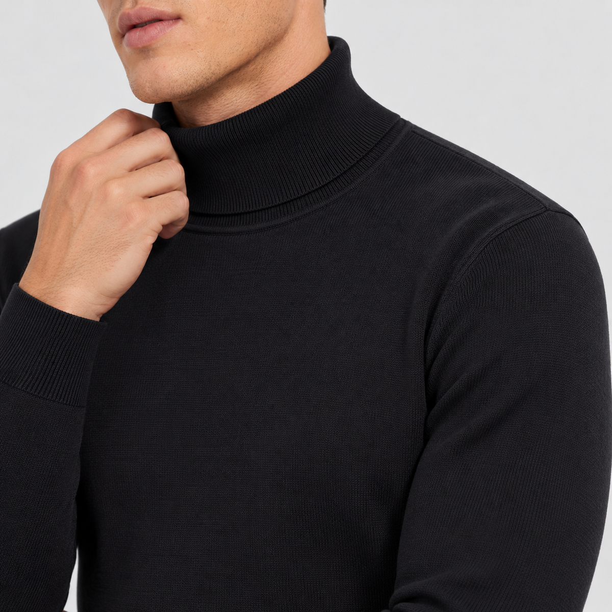 Men's Lightweight Knit Turtleneck Sweater