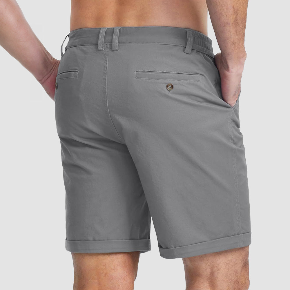 Men's Classic Stretch Chino Shorts with Pockets