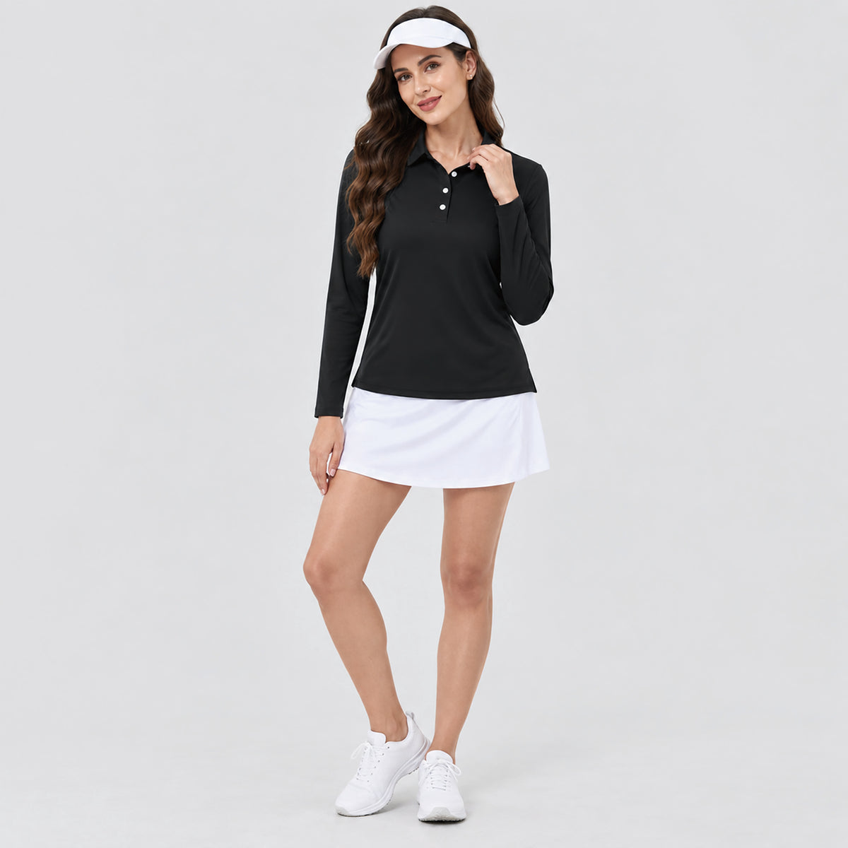 Women's UPF 50 Long Sleeve GolF Shirt Quick Dry Golf Hiking Top