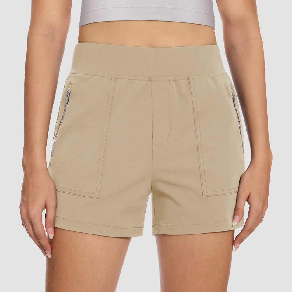 Women's 4 inch High Waisted Hiking Shorts - Quick Dry Golf Shorts