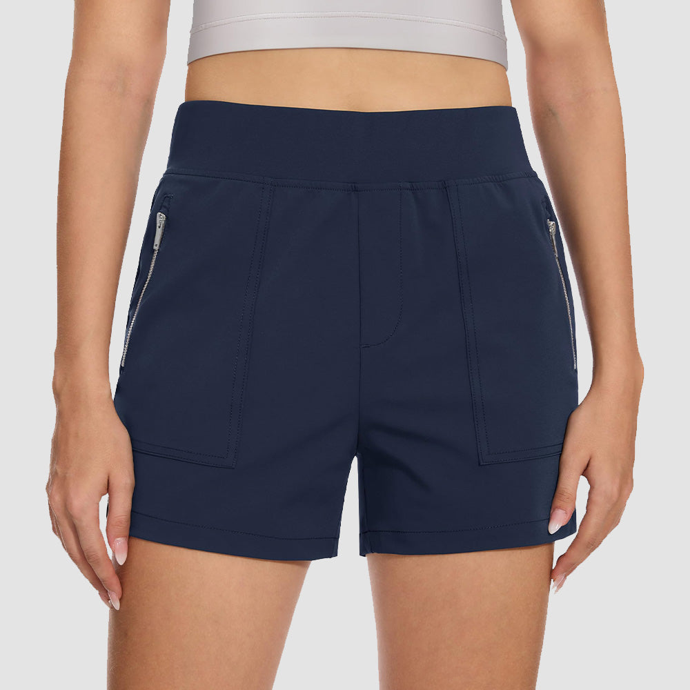 Women's 4 inch High Waisted Hiking Shorts - Quick Dry Golf Shorts