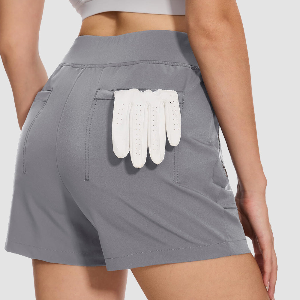 Women's 4 inch High Waisted Hiking Shorts - Quick Dry Golf Shorts