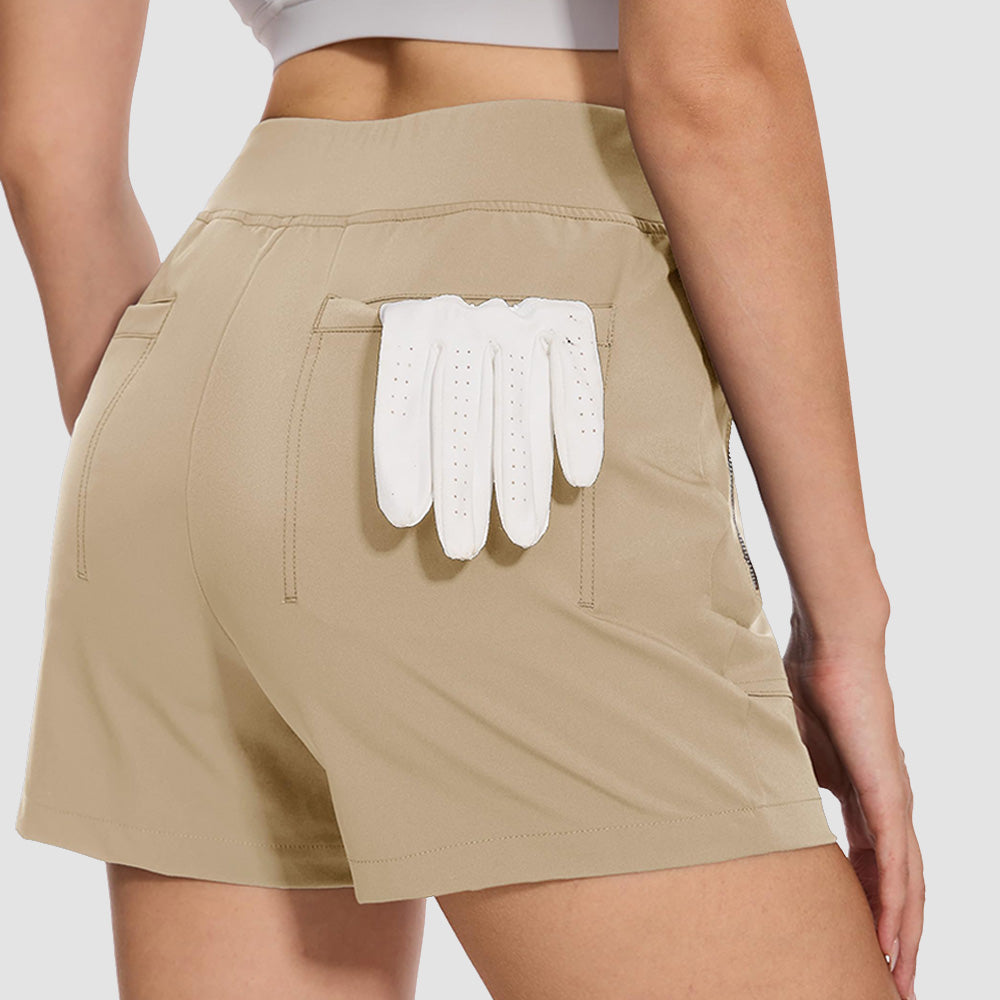 Women's 4 inch High Waisted Hiking Shorts - Quick Dry Golf Shorts