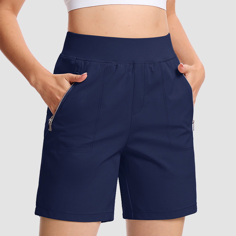 Women's High Waisted Hiking Shorts - Quick Dry Golf Shorts