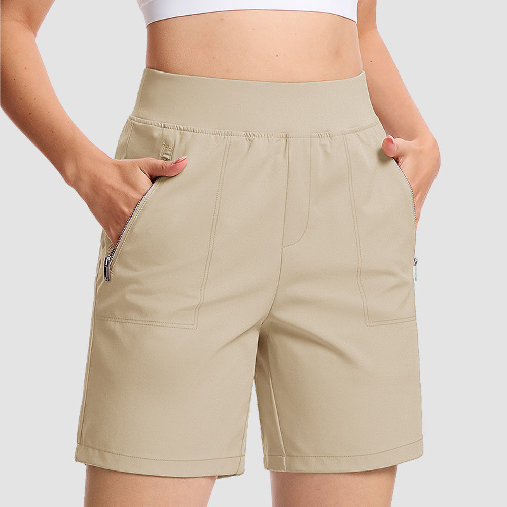 Women's High Waisted Hiking Shorts - Quick Dry Golf Shorts