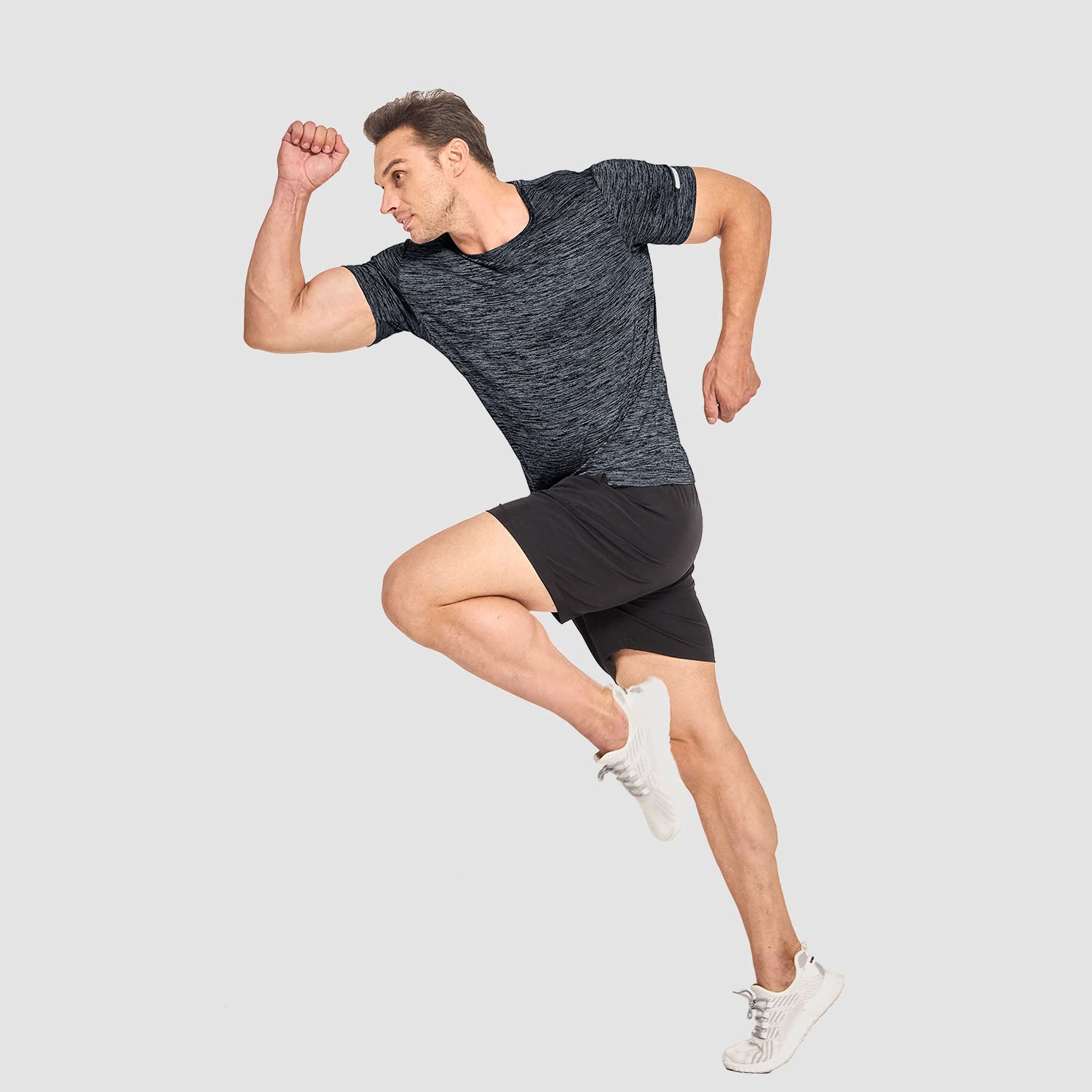 【Buy 4 Get 4th Free】Men's T-Shirt Tag Free Quick Dry Athletic Running Shirts Performance Tee - MAGCOMSEN