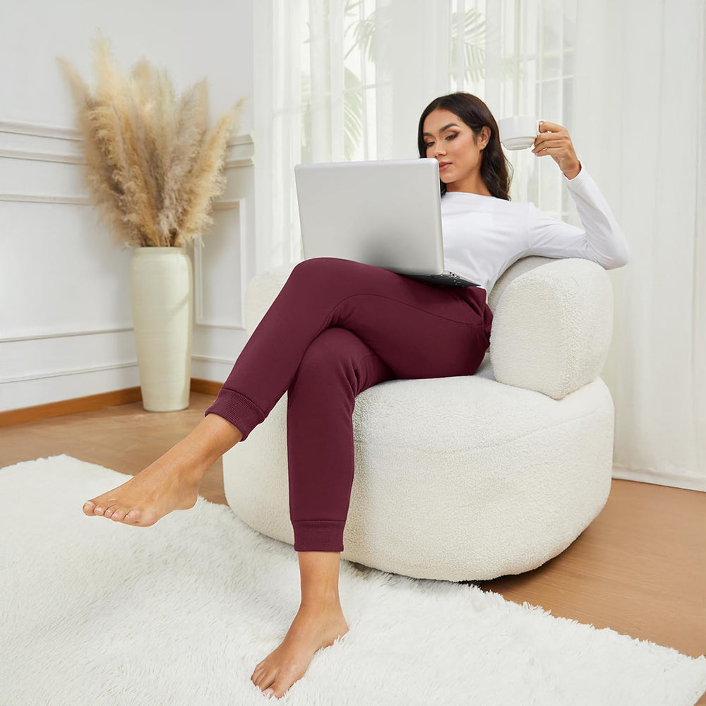 Women's Sherpa Lined Sweatpants Warm Fleece Winter Joggers