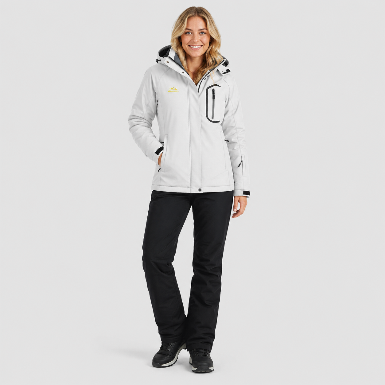 Women's Waterproof Ski Jacket - Insulated Winter Snow Coat with Hood