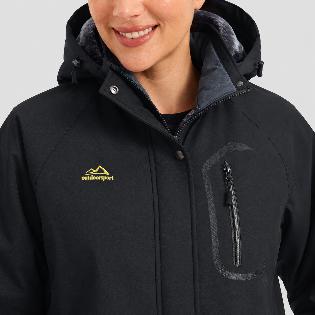 Women's Waterproof Ski Jacket - Insulated Winter Snow Coat with Hood