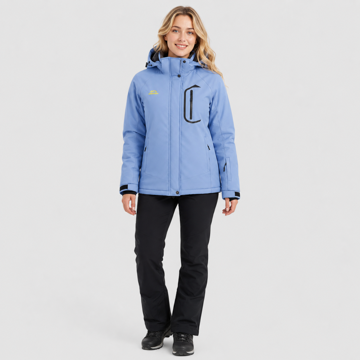 Women's Waterproof Ski Jacket - Insulated Winter Snow Coat with Hood