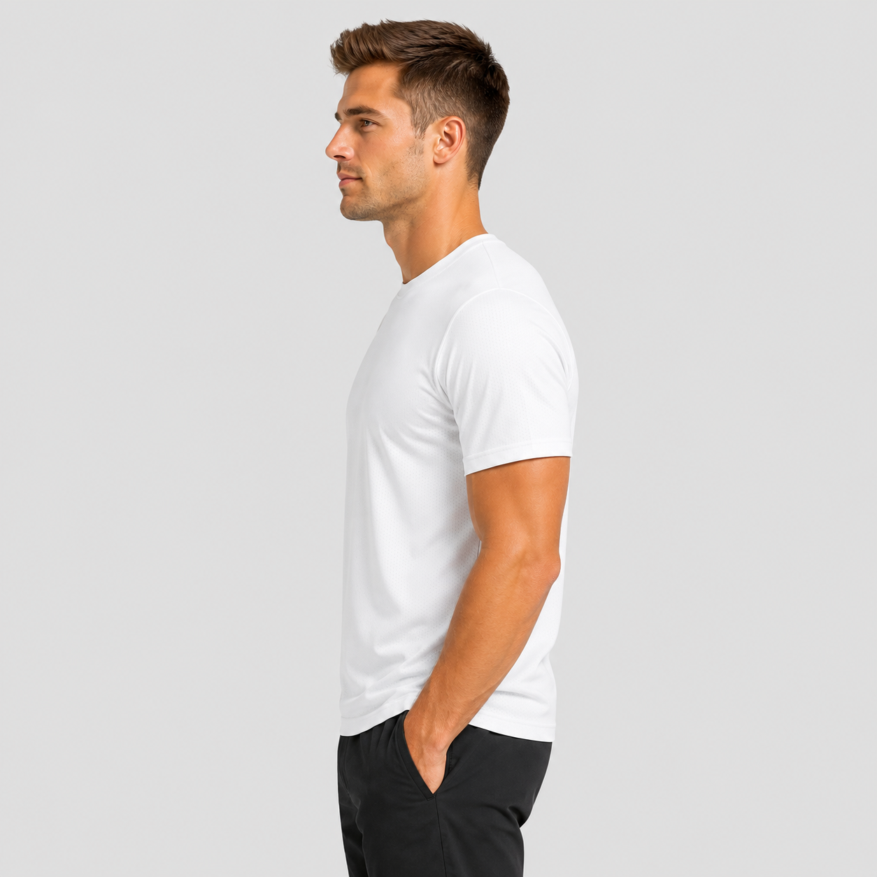 Men's Breathable Mesh Workout T-Shirt – Quick Dry 4-Way Stretch