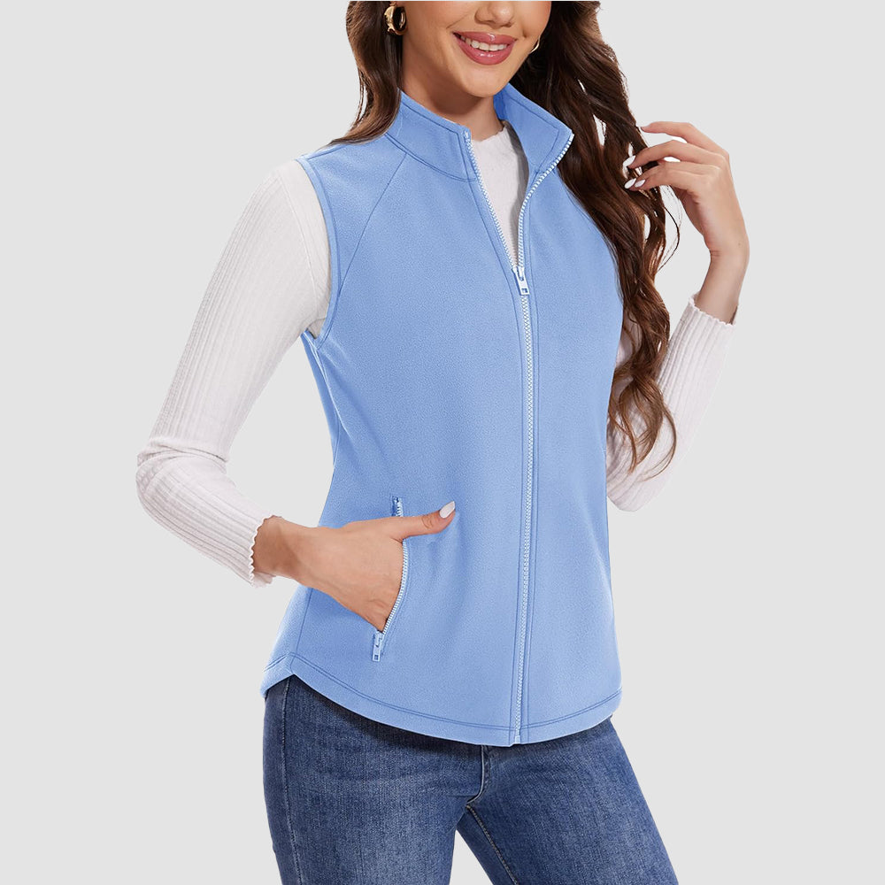 Women's Fleece Vest Sleeveless Lightweight Warmth Jackets