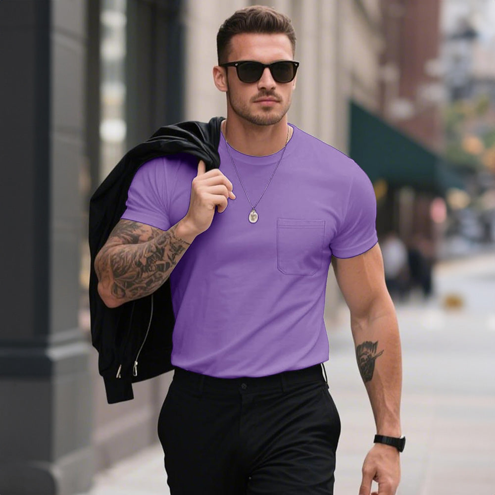 Men's Pocket T-Shirt UPF 50+ Lightweight Summer Crewneck