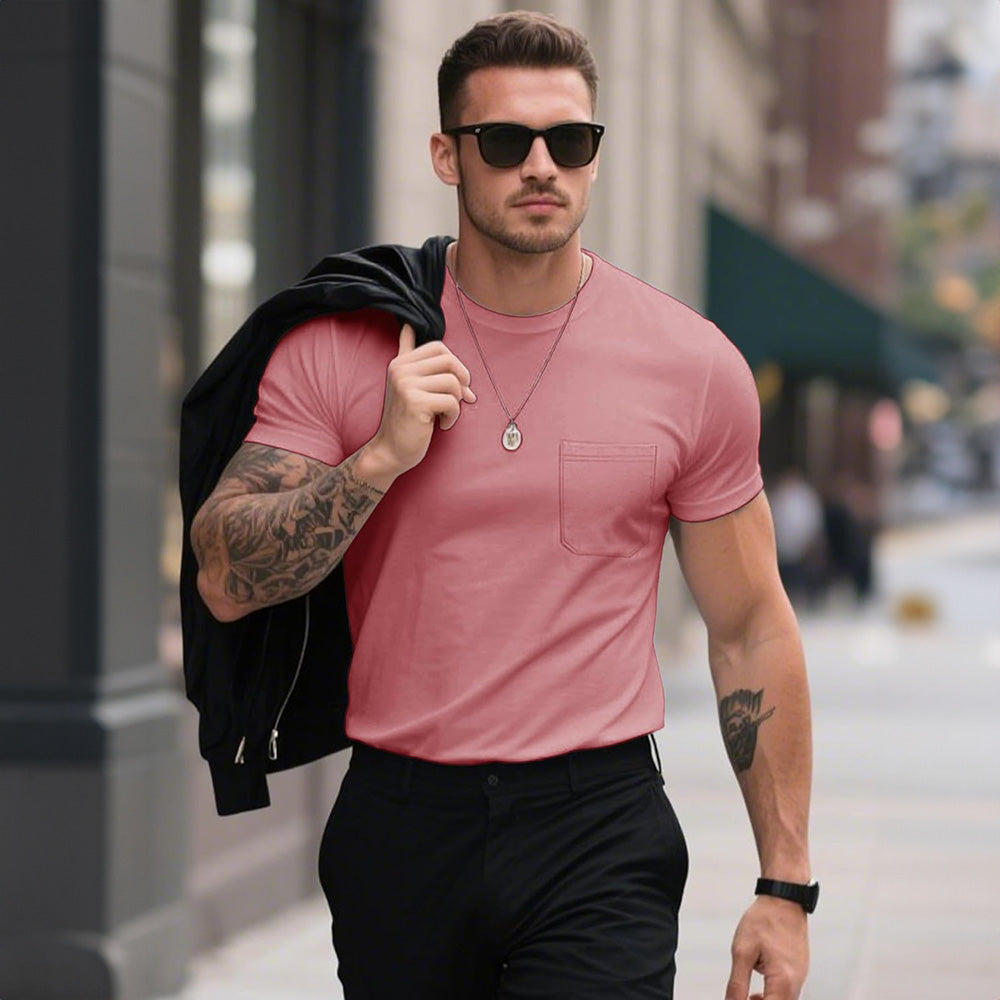 Men's Pocket T-Shirt UPF 50+ Lightweight Summer Crewneck