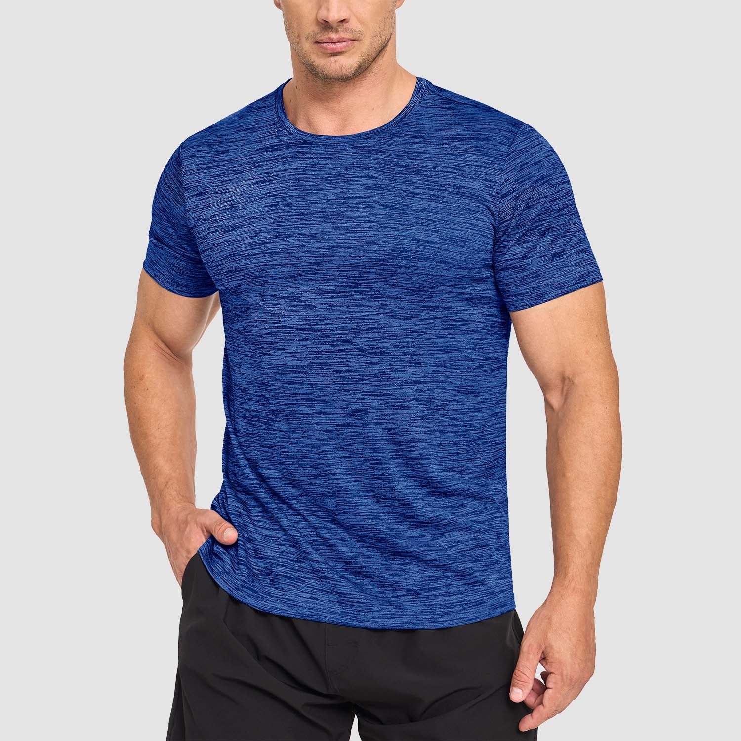 Men's Quick-Dry Athletic T-Shirt Short Sleeve Crew Neck - MAGCOMSEN