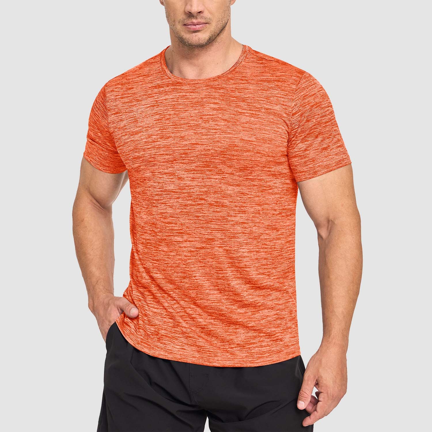 Men's Quick-Dry Athletic T-Shirt Short Sleeve Crew Neck - MAGCOMSEN