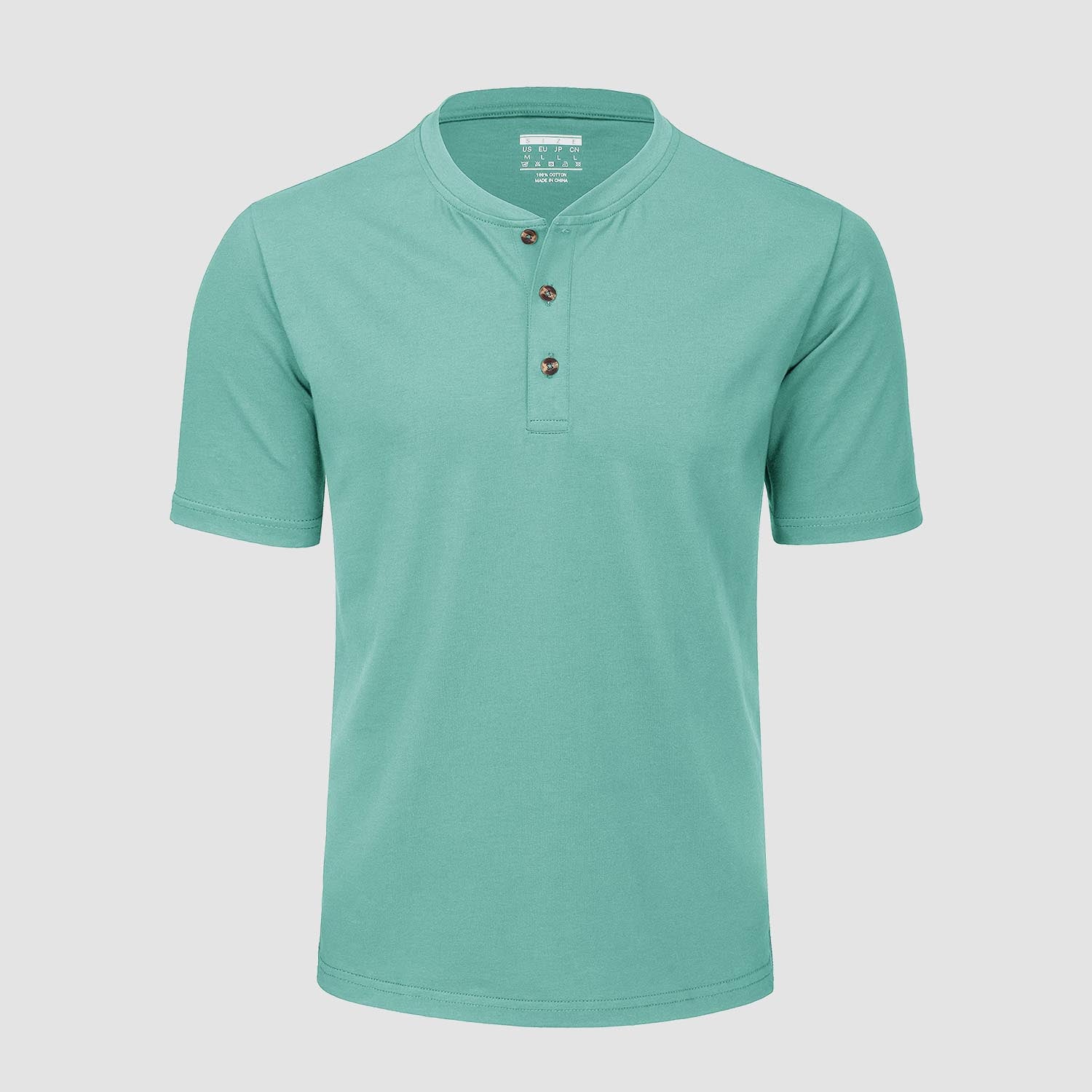 Men's Cotton Henley Shirt Casual Summer T-Shirt - MAGCOMSEN