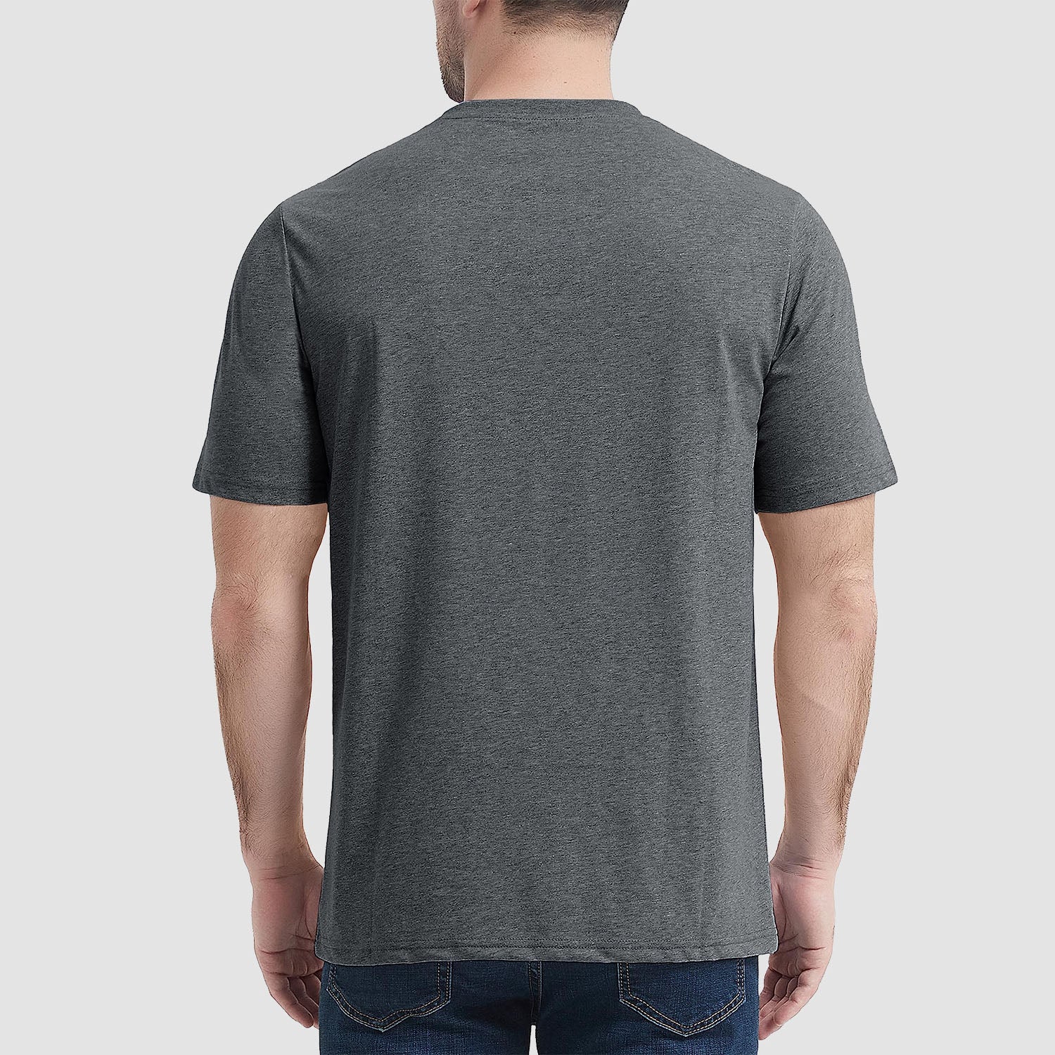 Men's Short Sleeve Pocket T-Shirts  Cotton Crew neck Tee