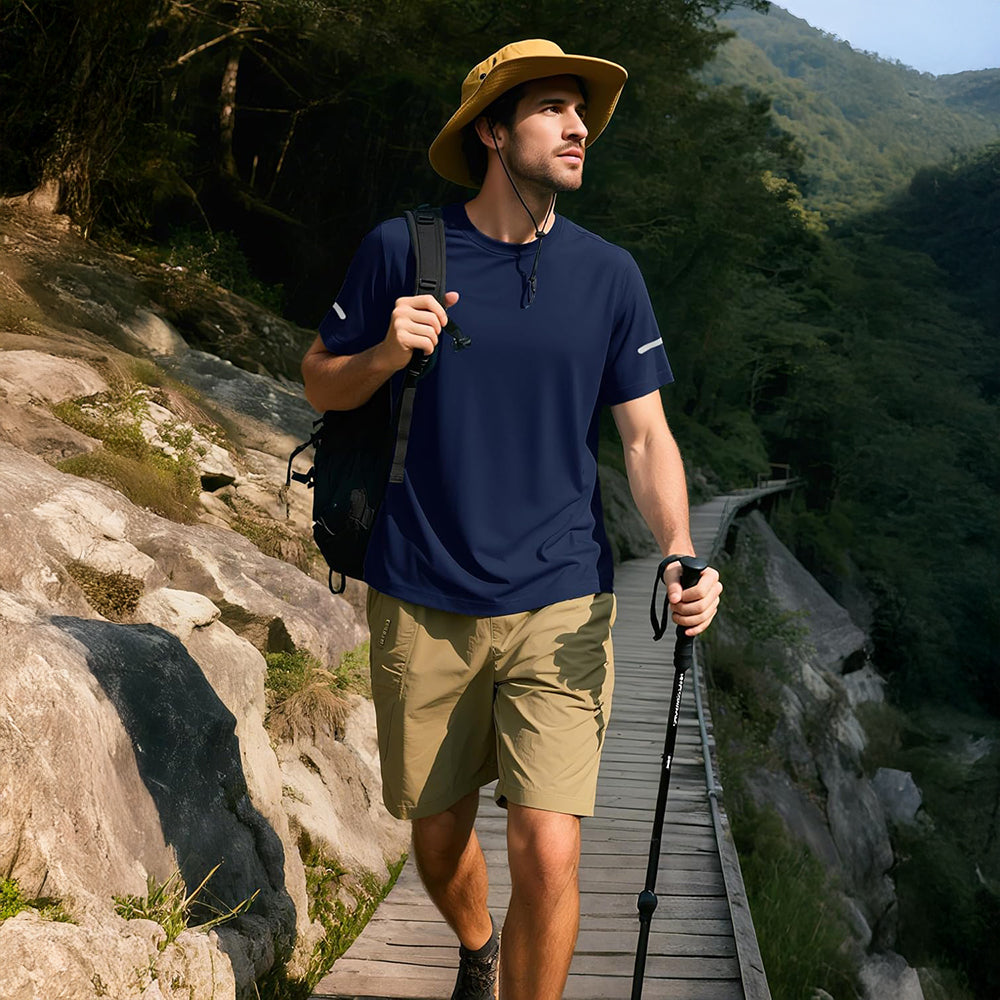 Men's Dry Fit Sun Protection Stretch Training & Sports T-Shirts