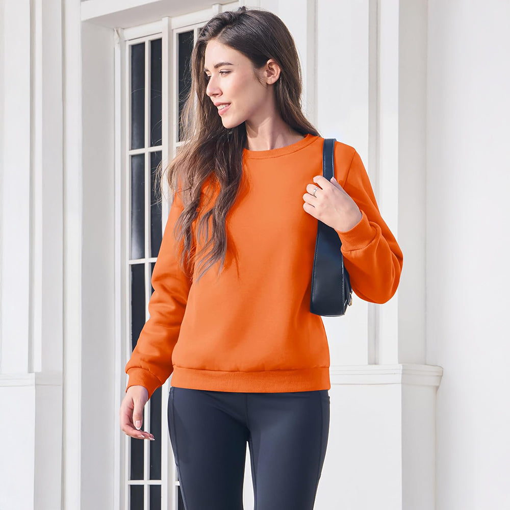 Women's Fleece Sweatshirt - Crewneck, Winter Warm & Cozy