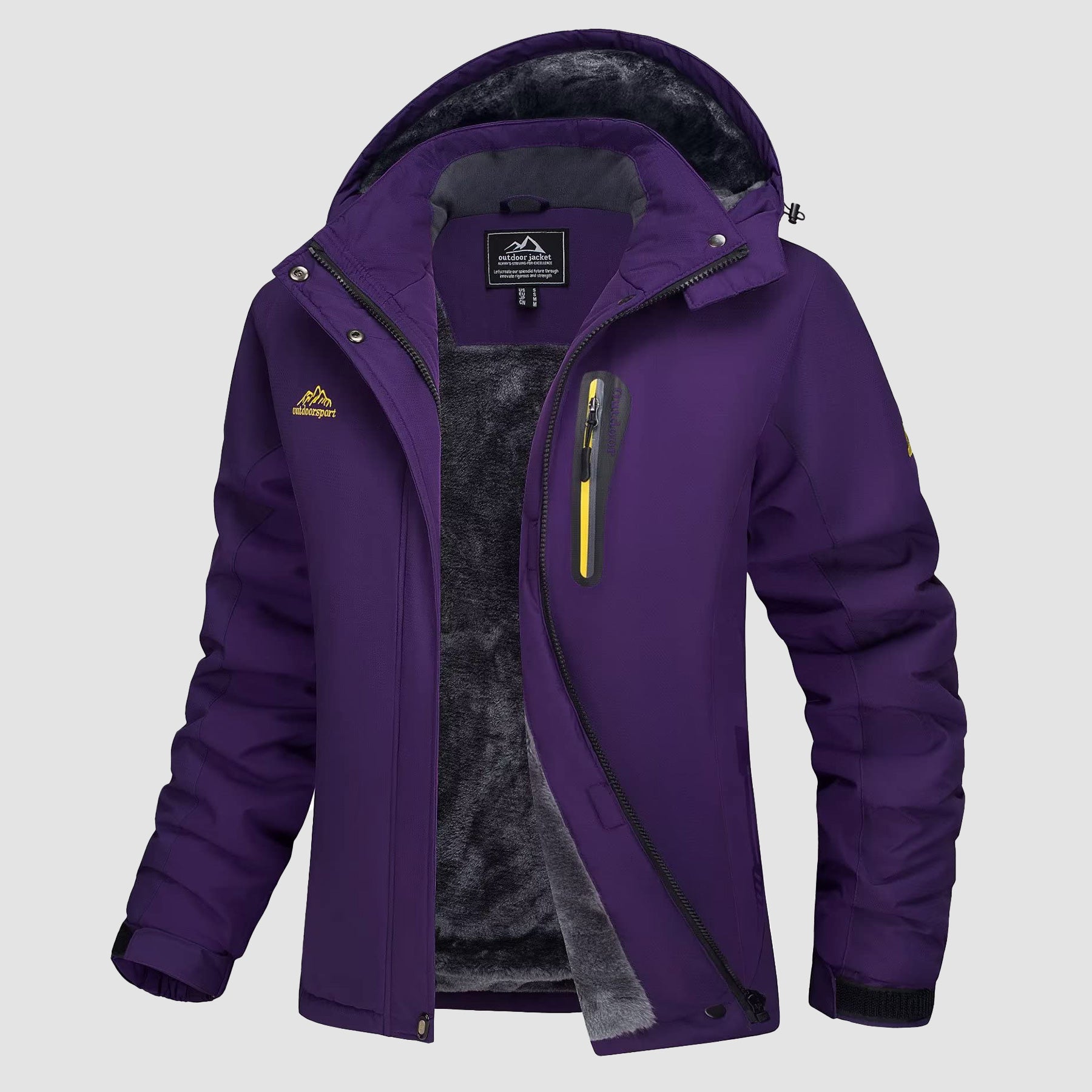 Women's Winter Coats Fleece Lined with Hood Water Resistant Snow Ski Jacket - MAGCOMSEN