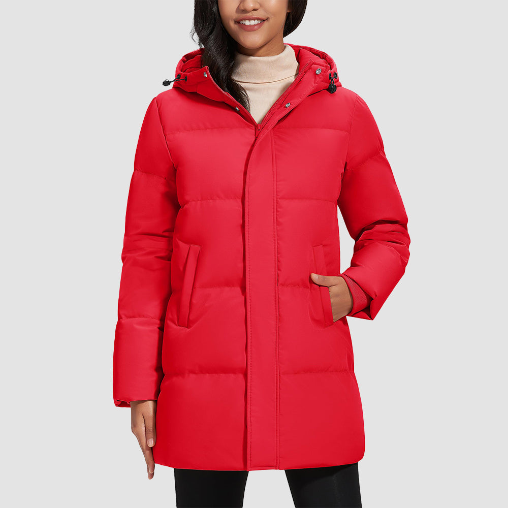 Women's Long Down Parka Waterproof Hooded Winter Puffer Coat
