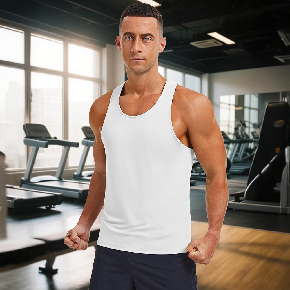 Men's Quick Dry UPF 80+ Athletic Y-Back Summer Tank
