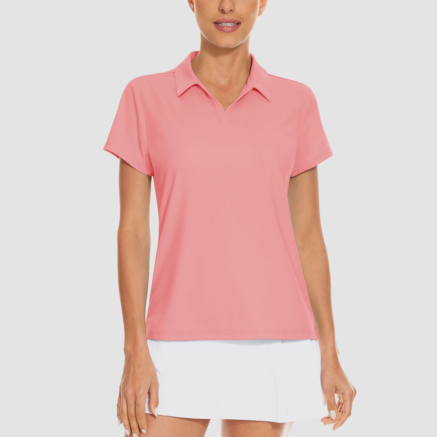 Women's V-Neck Golf Polo Shirt UPF 50+ Quick-Dry - MAGCOMSEN